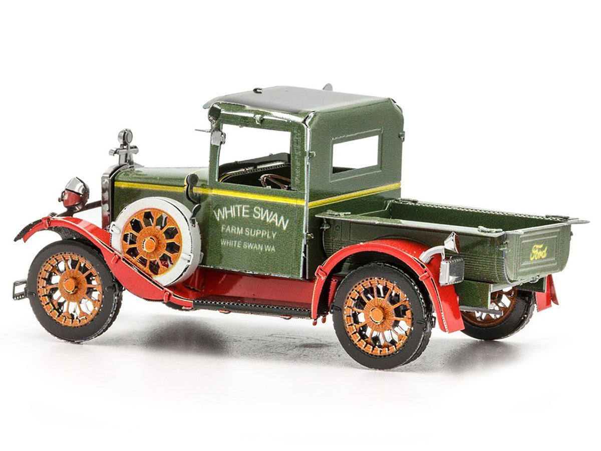 Model Kit 1931 Ford Model A Pickup Truck Green (Moderate Difficulty) Steel Model by Metal Earth-1