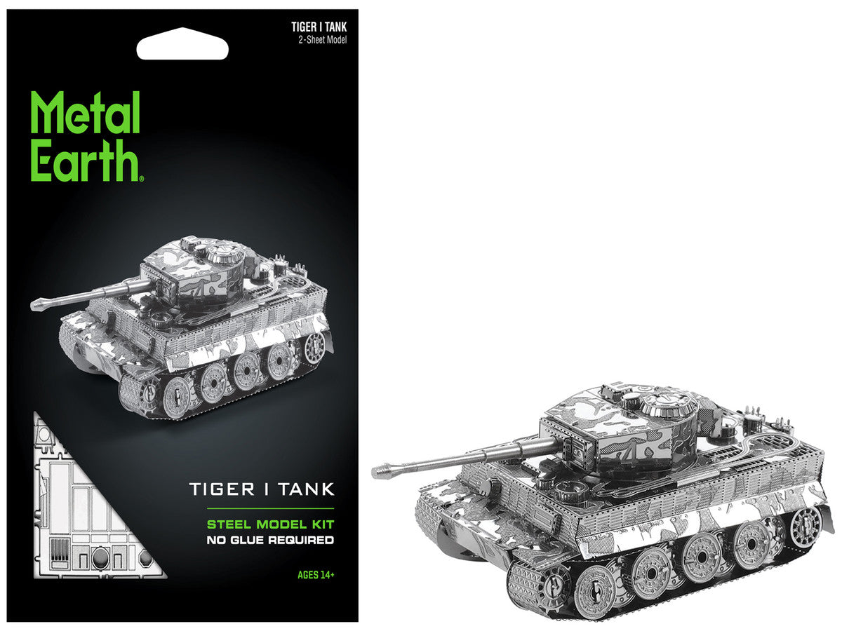 Model Kit German Tiger I Tank (Moderate Difficulty) Steel Model by Metal Earth-4