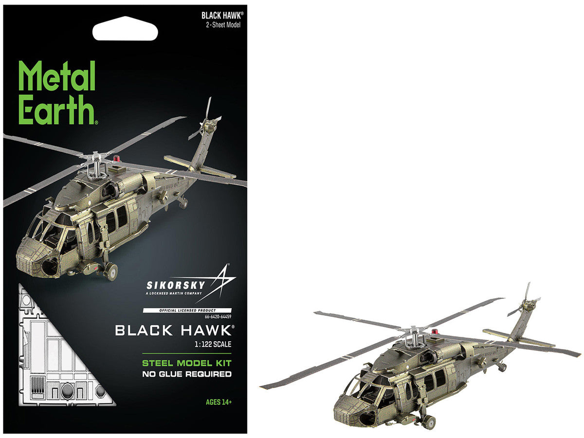 Model Kit Sikorsky Black Hawk Helicopter "United States Army" (Moderate Difficulty) Steel Model by Metal Earth-4