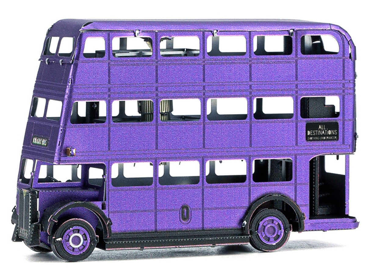 Model Kit Knight Bus Purple "Harry Potter and the Prisoner of Azkaban" (2004) Movie (Moderate Difficulty) Steel Model by Metal Earth-3