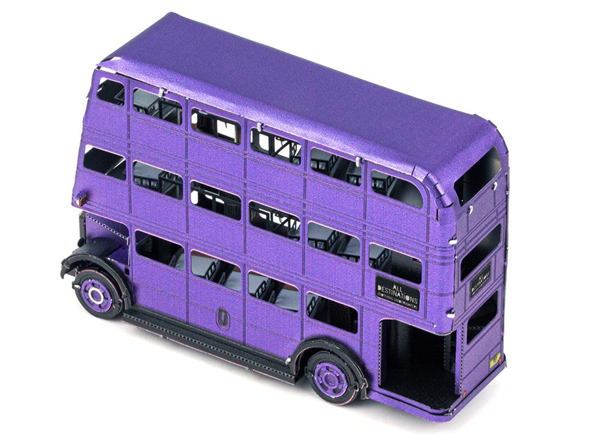 Model Kit Knight Bus Purple "Harry Potter and the Prisoner of Azkaban" (2004) Movie (Moderate Difficulty) Steel Model by Metal Earth-2