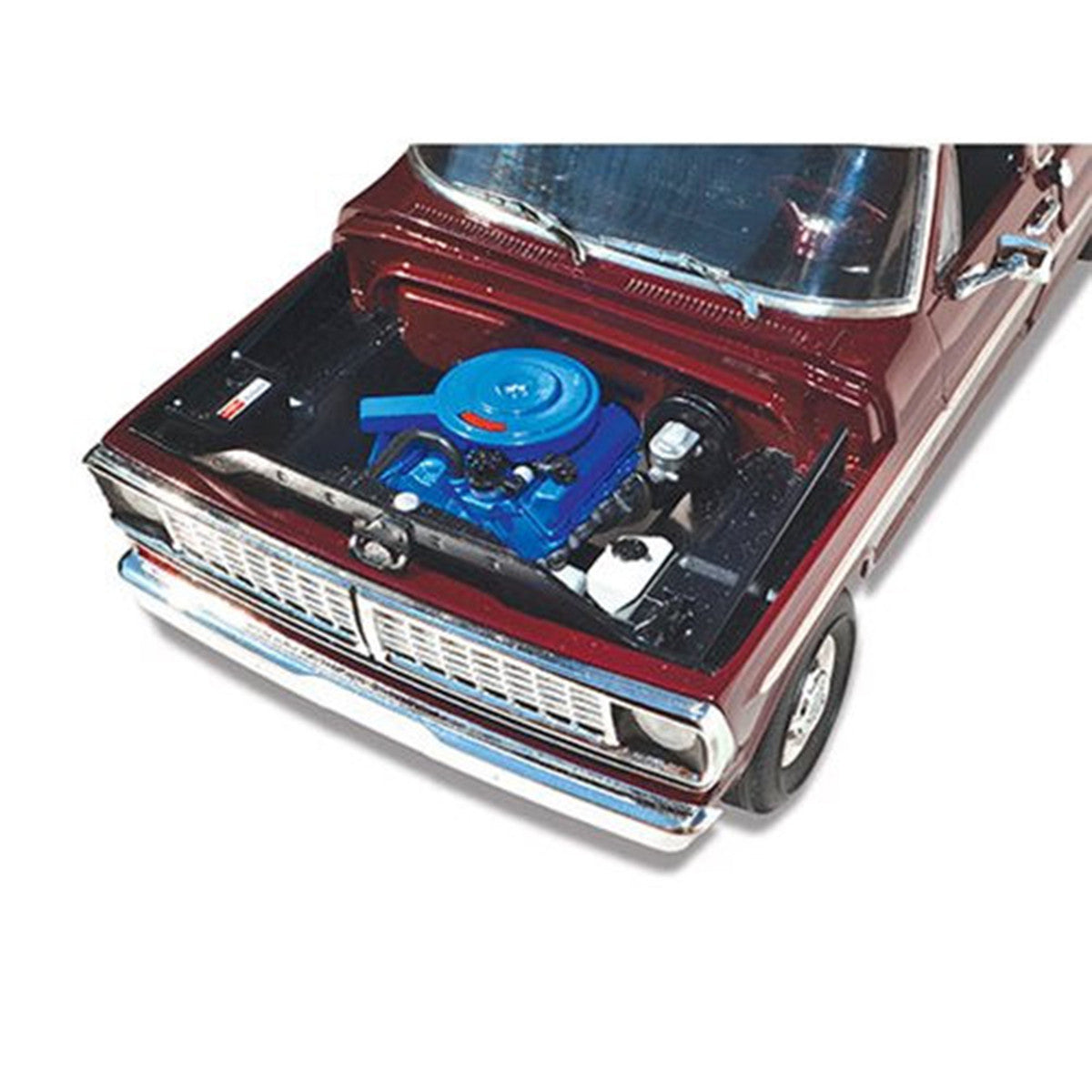 Skill 3 Model Kit 1970 Ford F-100 Custom Cab 4x4 Pickup Truck 1/25 Scale Model by Moebius-2