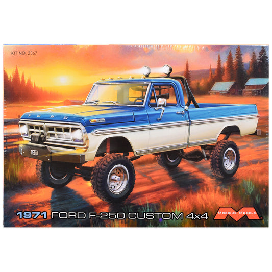 Skill 3 Model Kit 1971 Ford F-250 Custom Lifted 4x4 Pickup Truck 1/25 Scale Model by Moebius-0