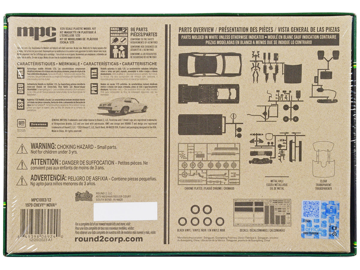 Skill 2 Model Kit 1979 Chevrolet Nova 2-in-1 Kit 1/25 Scale Model by MPC-3