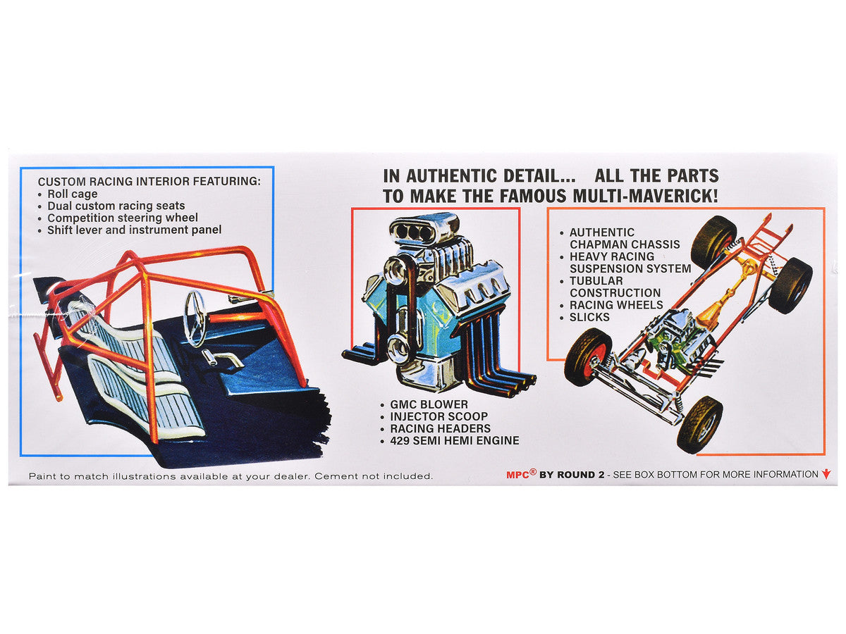Skill 2 Model Kit "Ohio" George Montgomery's Multi Maverick Funny Car 1/25 Scale Model by MPC-0