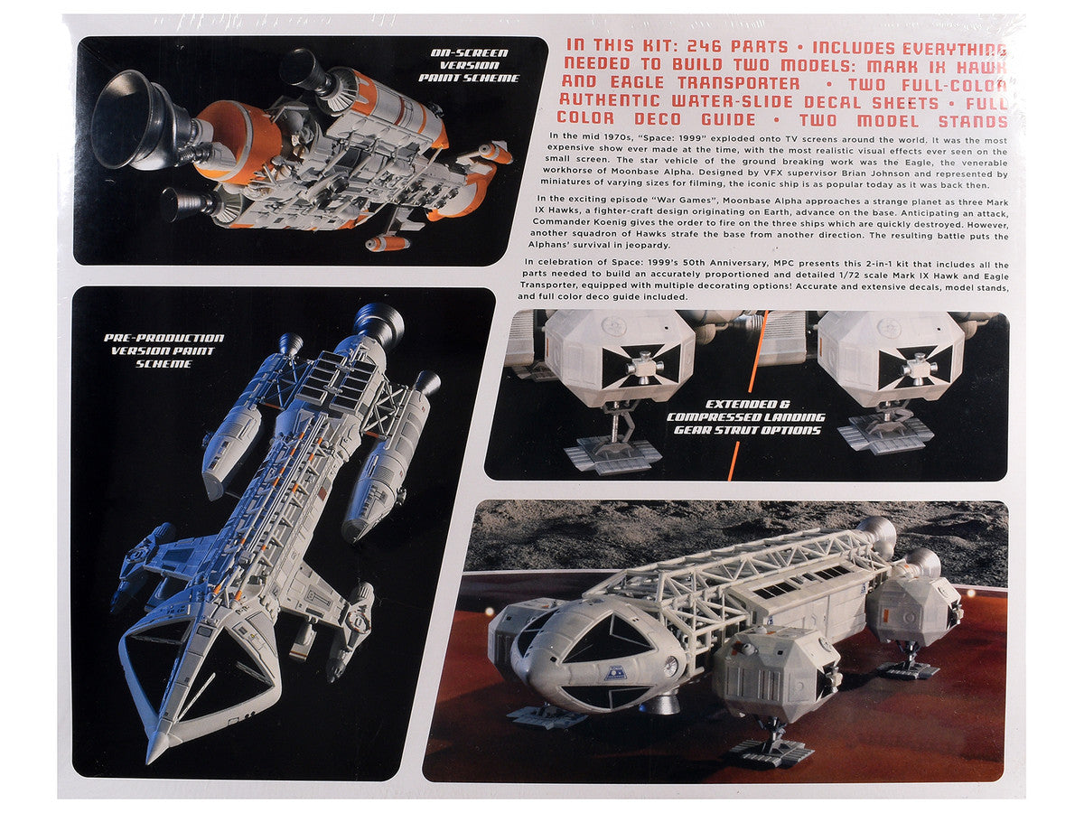 Skill 2 Model Kit Eagle and Hawk War Games Edition "Space: 1999" (1975-1977) TV Series 1/72 Scale Model by MPC-2