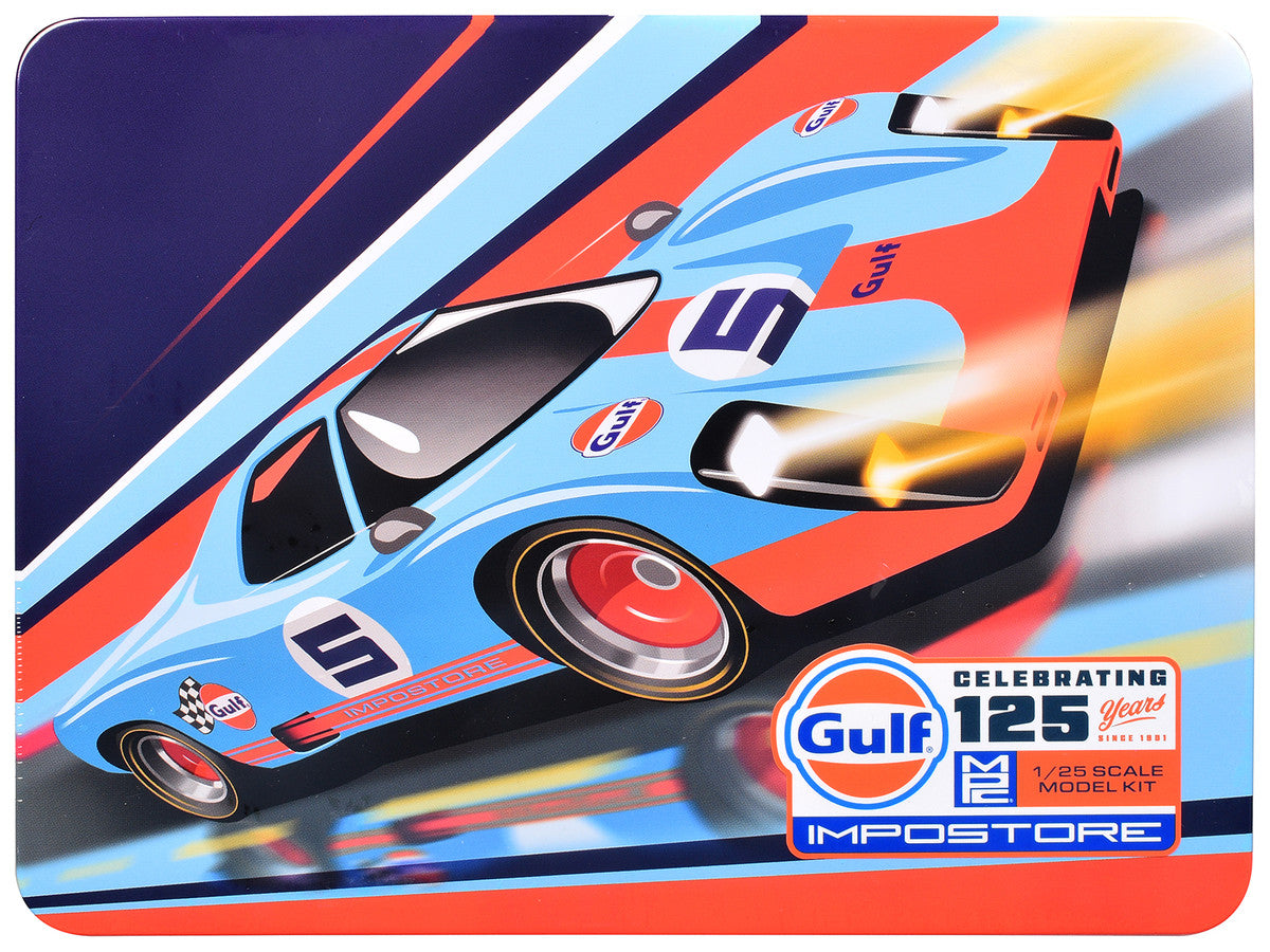Skill 2 Model Kit Gulf Racing Impostore with Collector Tin 1/25 Plastic Model by MPC-0