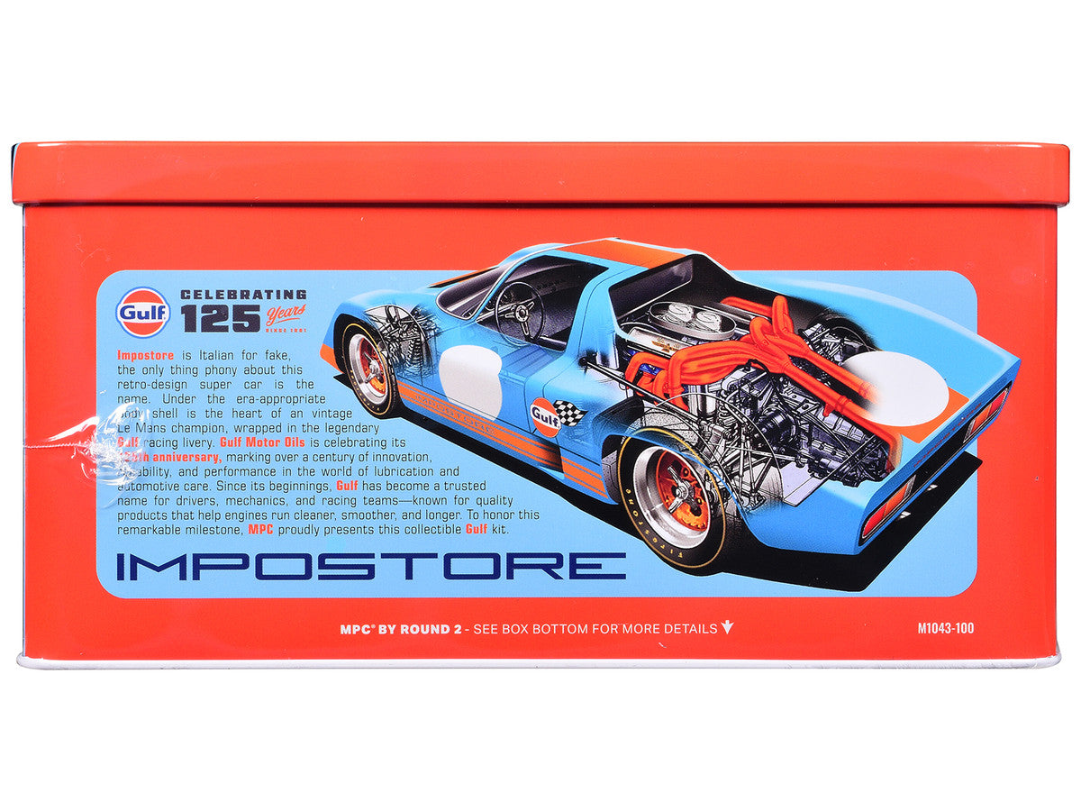 Skill 2 Model Kit Gulf Racing Impostore with Collector Tin 1/25 Plastic Model by MPC-2