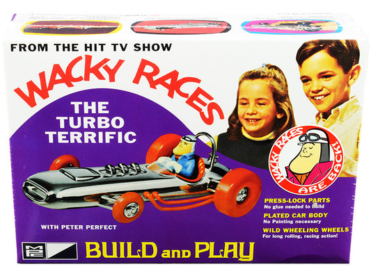 Skill 2 Snap Model Kit The Turbo Terrific with Peter Perfect Figurine "Wacky Races" (1968) TV Series 1/25 Scale Model by MPC-0