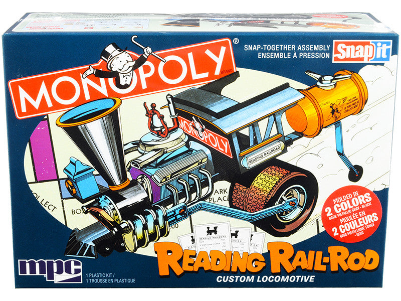 Skill 1 Snap Model Kit Reading Rail Rod Custom Locomotive "Monopoly" 1/25 Scale Model by MPC-0