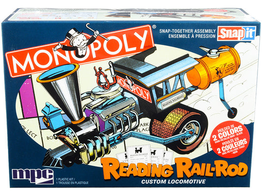 Skill 1 Snap Model Kit Reading Rail Rod Custom Locomotive "Monopoly" 1/25 Scale Model by MPC-0