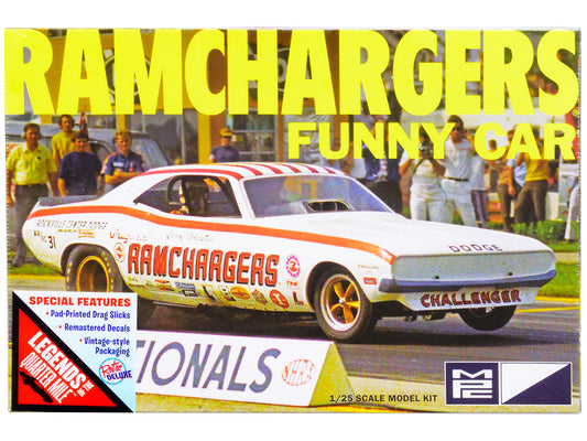 Skill 2 Model Kit Dodge Challenger Ramchargers Funny Car "Legends of the Quarter Mile" 1/25 Scale Model by MPC-0