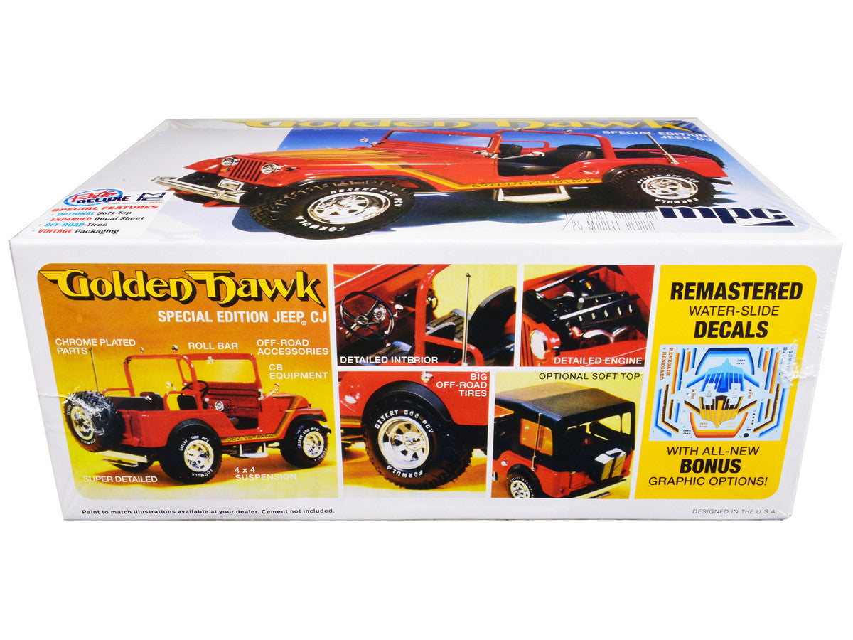 Skill 2 Model Kit 1981 Jeep CJ5 Golden Hawk 1/25 Scale Model Car by MPC-2
