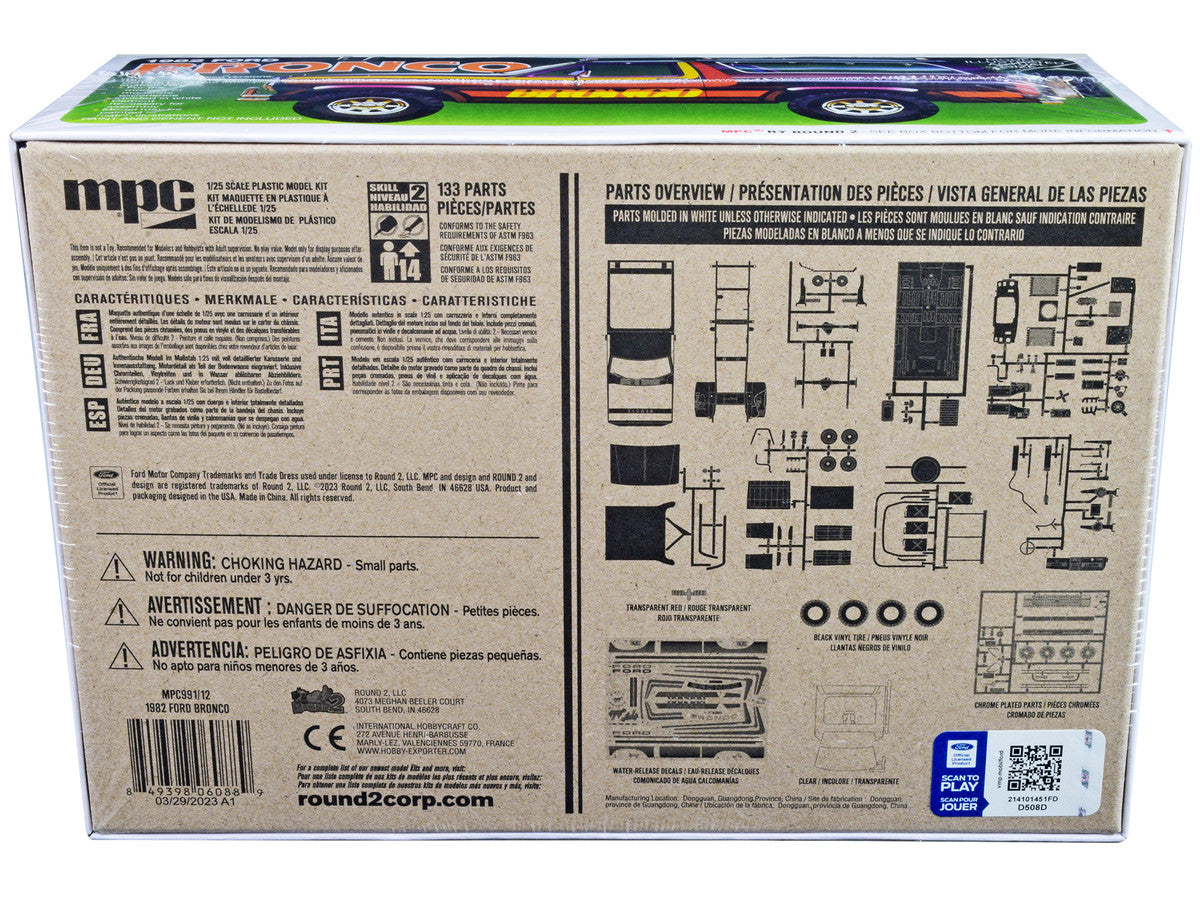 Skill 2 Model Kit 1982 Ford Bronco 1/25 Scale Model by MPC-3