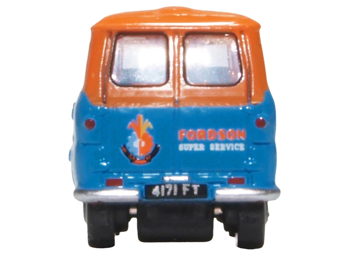 Ford 400E Van RHD (Right Hand Drive) "Fordson Super Service" Blue and Orange 1/148 (N) Scale Diecast Model Car by Oxford Diecast-2