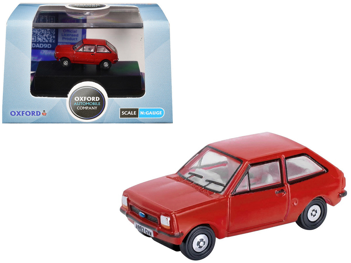 Ford Fiesta Mk1 RHD (Right Hand Drive) Venetian Red 1/148 (N) Scale Diecast Model Car by Oxford Diecast-3