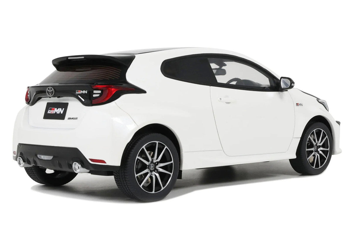 2022 Toyota GRMN Yaris RHD (Right Hand Drive) Platinum White Pearl with Black Hood and Top Limited Edition to 999 pieces Worldwide 1/18 Model Car by Otto Mobile-3