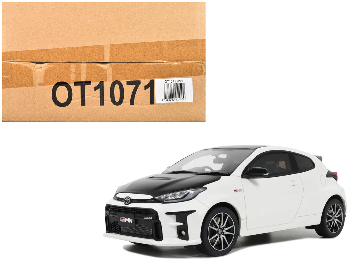 2022 Toyota GRMN Yaris RHD (Right Hand Drive) Platinum White Pearl with Black Hood and Top Limited Edition to 999 pieces Worldwide 1/18 Model Car by Otto Mobile-4