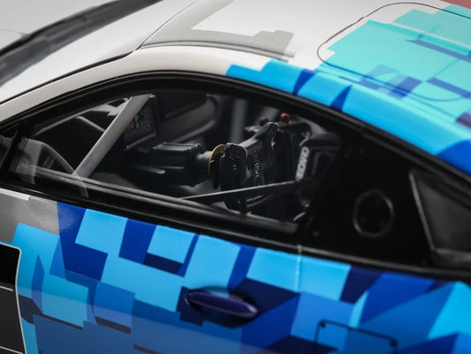 2024 BMW M4 GT4 #1 "M Motorsport Livery" Black and White with Red and Blue Graphics Limited Edition to 999 pieces Worldwide 1/18 Model Car by Otto Mobile-0