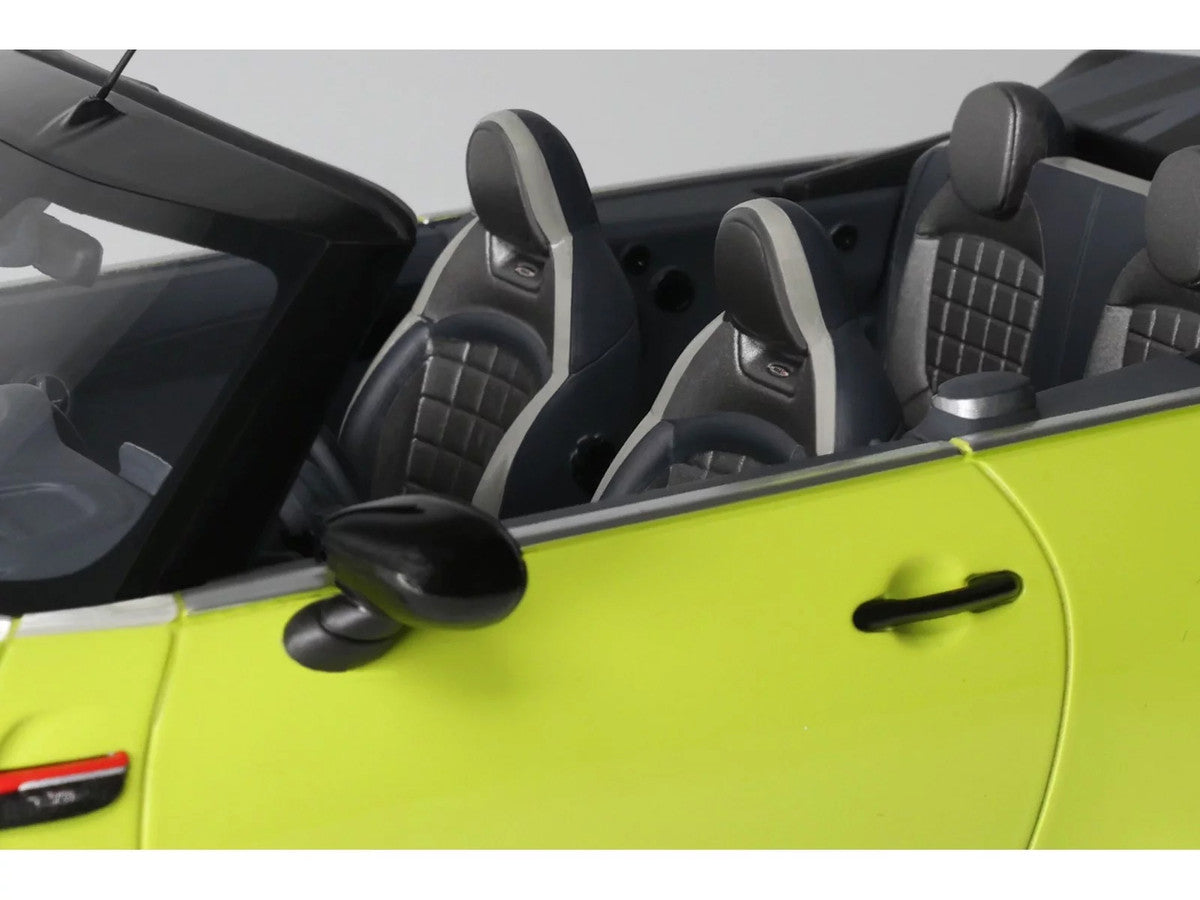 2021 Mini JCW Cabrio Zesty Yellow with Black Stripes 1/18 Model Car by Otto Mobile-3