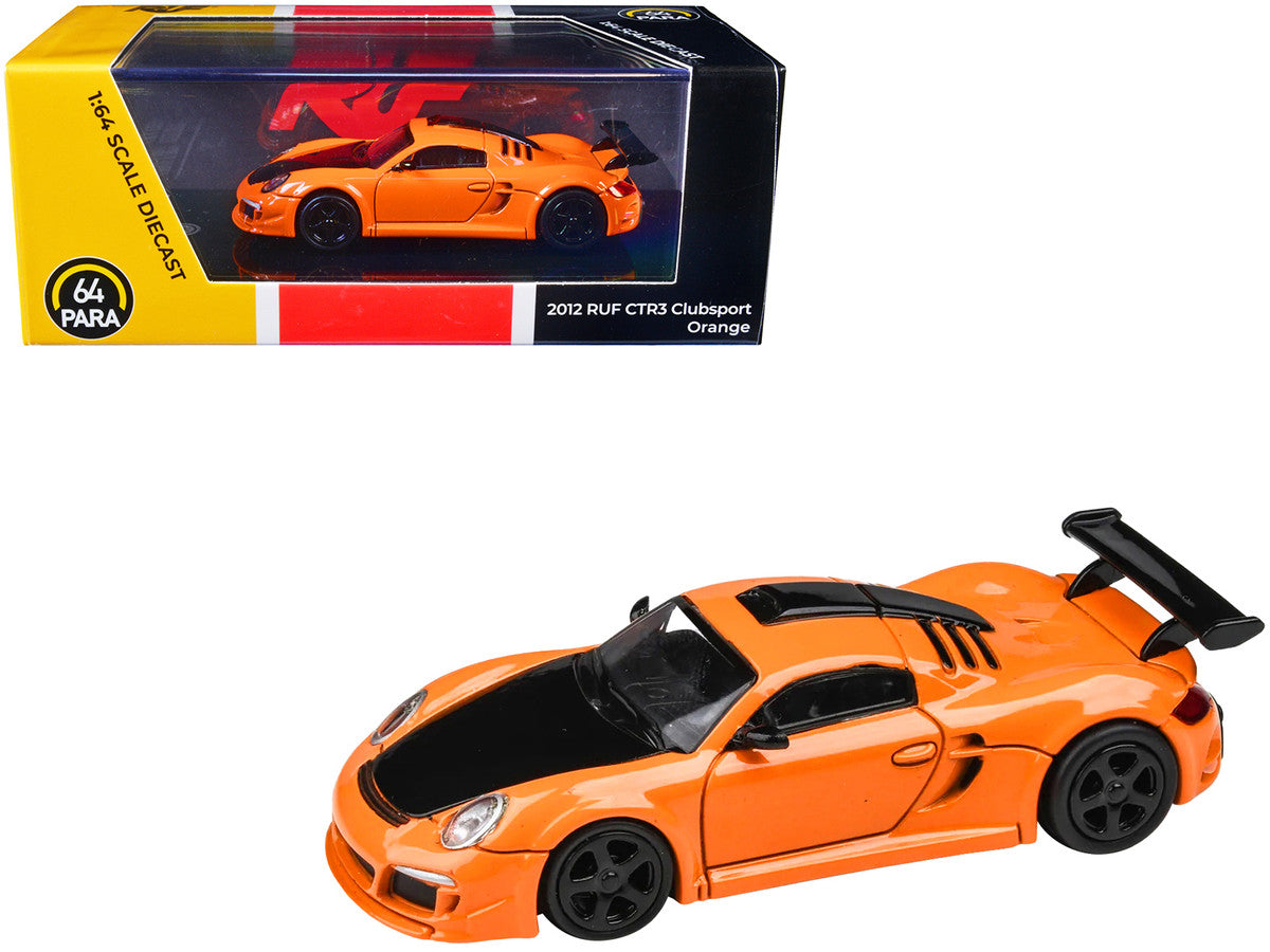 2012 RUF CTR3 Clubsport Orange with Black Hood 1/64 Diecast Model Car by Paragon Models-0