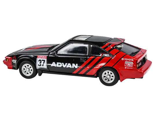 1984 Toyota Celica Supra #37 "ADVAN" Black and Red 1/64 Diecast Model Car by Paragon Models-0