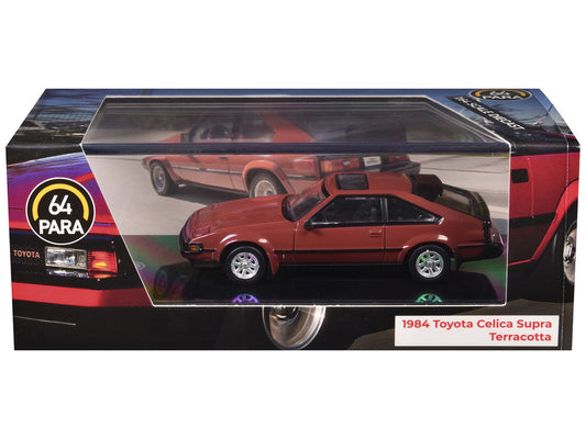 1984 Toyota Celica Supra Terracotta Red with Sunroof 1/64 Diecast Model Car by Paragon-0