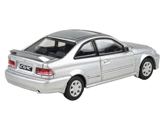 1999 Honda Civic Si EM1 Vogue Silver Metallic with Sunroof 1/64 Diecast Model Car by Paragon Models-0