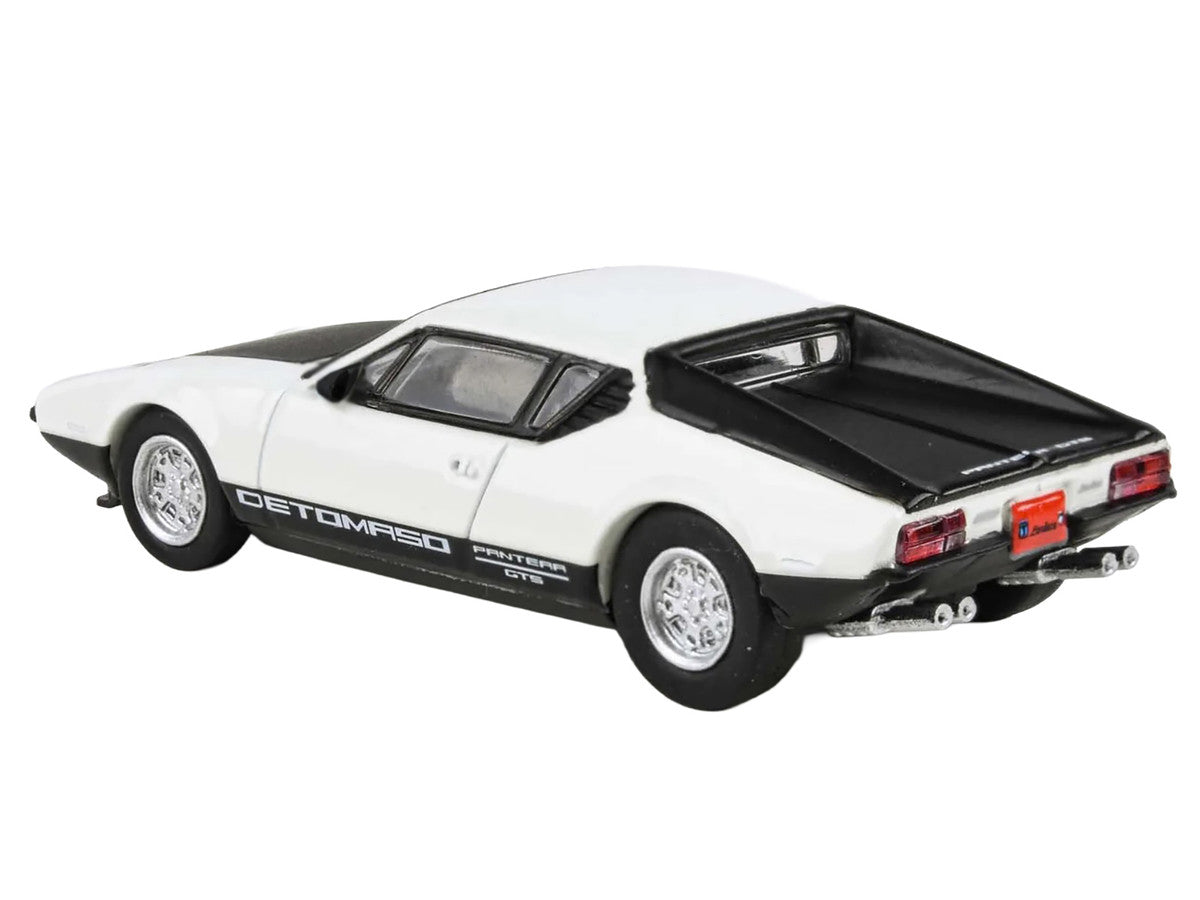 1972 De Tomaso Pantera White and Black 1/64 Diecast Model Car by Paragon Models-0
