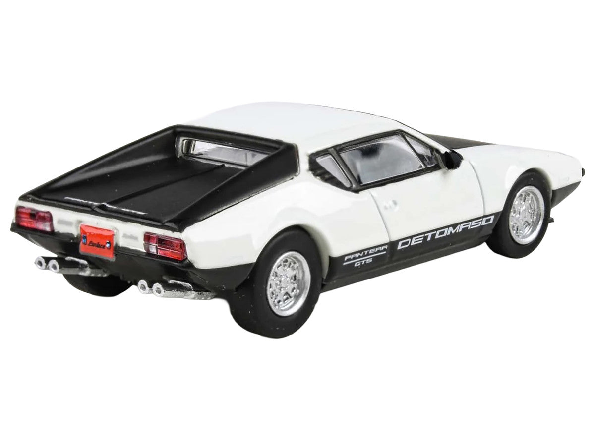 1972 De Tomaso Pantera White and Black 1/64 Diecast Model Car by Paragon Models-1