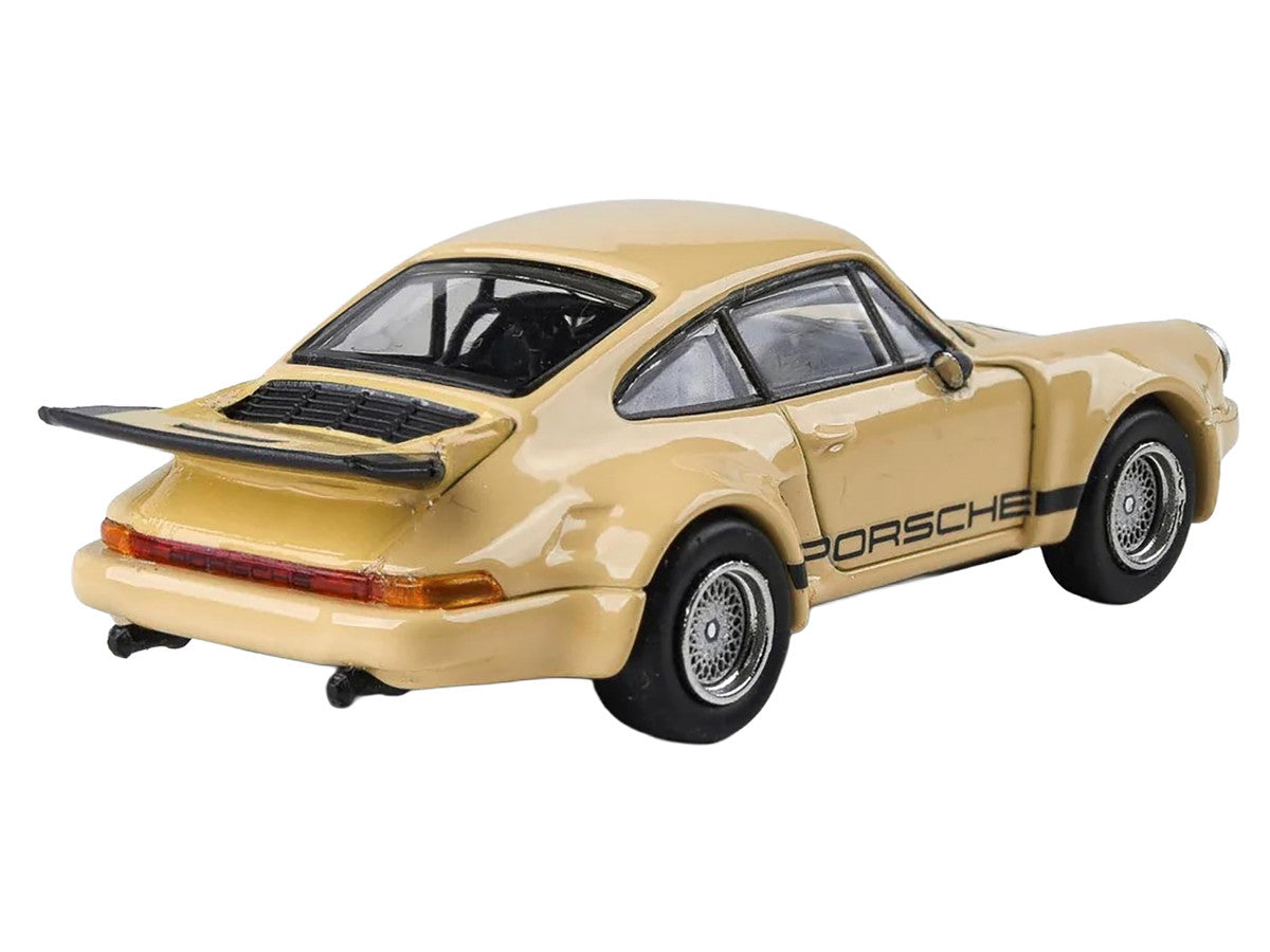 Porsche 911 Carrera RSR 3.0 Sahara Beige with Black Stripes 1/64 Diecast Model Car by Paragon-2