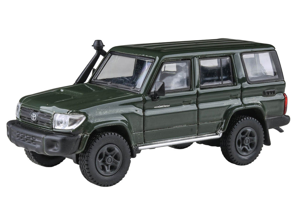 2014 Toyota Land Cruiser LC 76 Military Green 1/64 Diecast Model Car by Paragon Models-1