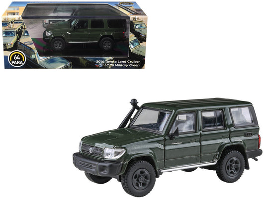 2014 Toyota Land Cruiser LC 76 Military Green 1/64 Diecast Model Car by Paragon Models-0