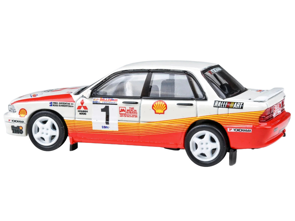 Mitsubishi Galant VR-4 RHD (Right Hand Drive) #1 Ross Dunkerton - Fred Gocentas Winner "APRC Rally Malaysia" (1991) 1/64 Diecast Model Car by Paragon Models-2