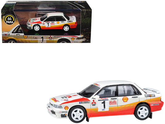 Mitsubishi Galant VR-4 RHD (Right Hand Drive) #1 Ross Dunkerton - Fred Gocentas Winner "APRC Rally Malaysia" (1991) 1/64 Diecast Model Car by Paragon Models-0