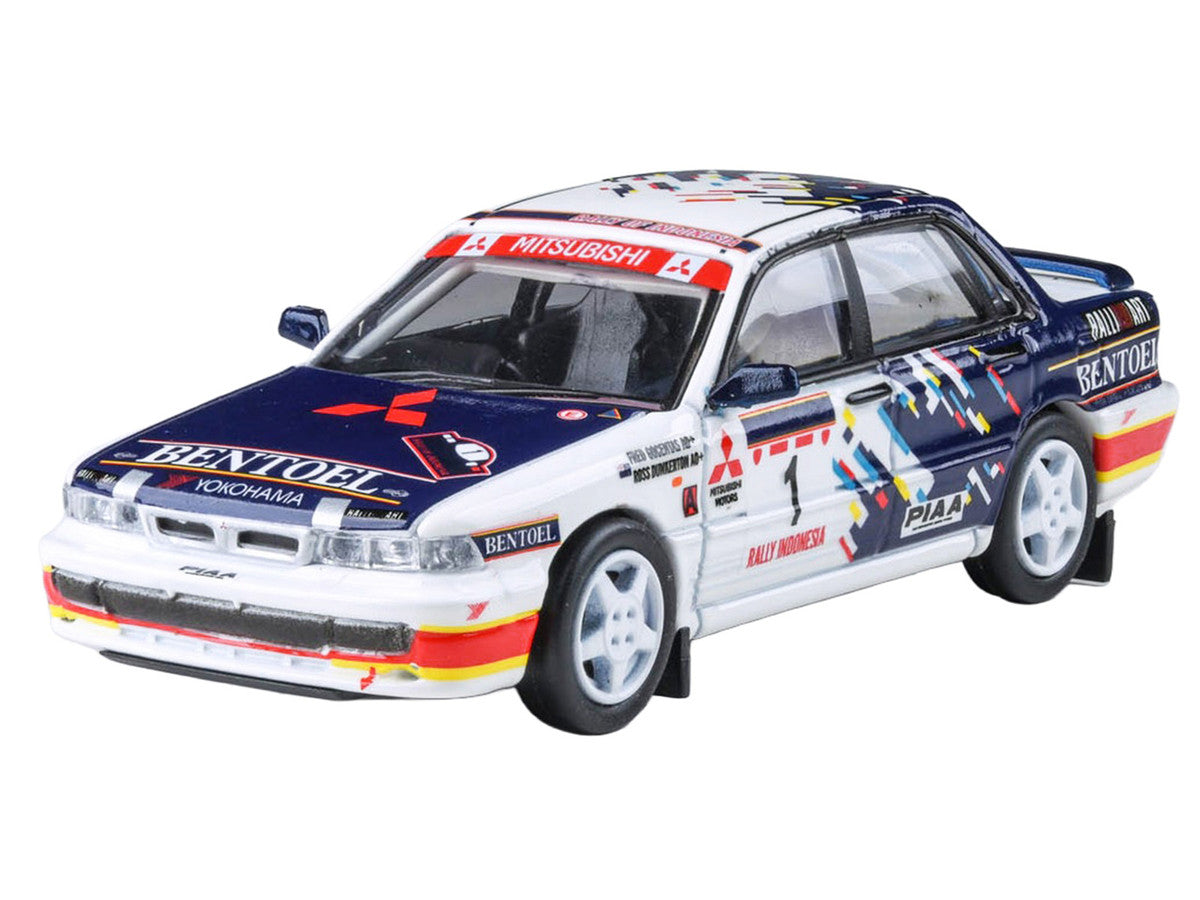 Mitsubishi Galant VR-4 RHD (Right Hand Drive) #1 Ross Dunkerton - Fred Gocentas "Rally Indonesia" (1993) 1/64 Diecast Model Car by Paragon Models-3