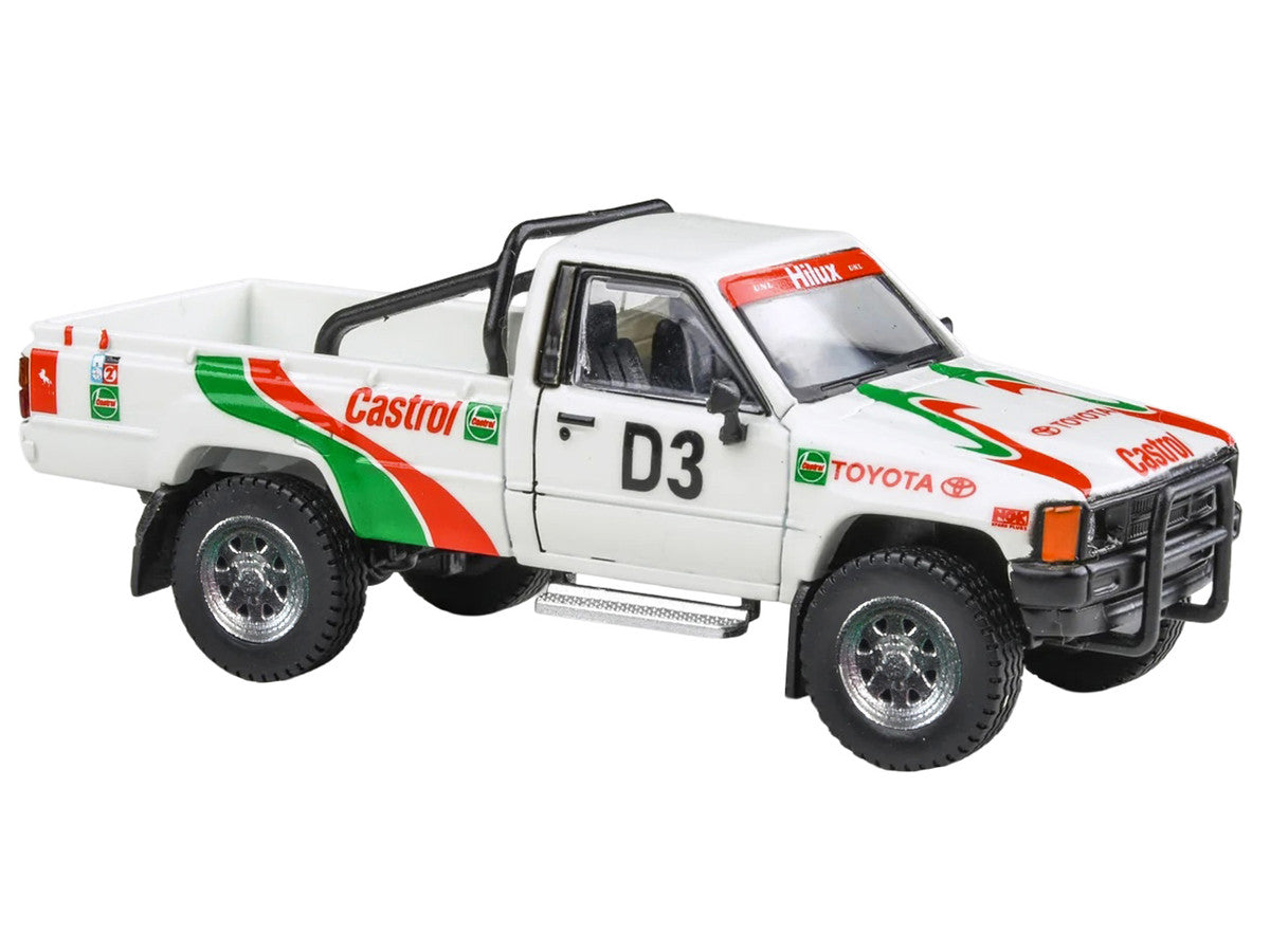 Toyota Hilux Pickup Truck #D3 "Castrol" White with Graphics "Rustenburg 400 Rally" (1995) 1/64 Diecast Model Car by Paragon Models-3