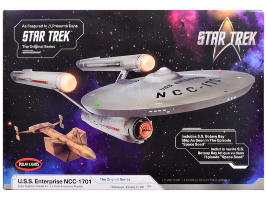 Skill 2 Model Kit U.S.S. Enterprise NCC-1701 Spaceship "Star Trek" (1966) TV Series 1/1000 Scale Model by Polar Lights-0