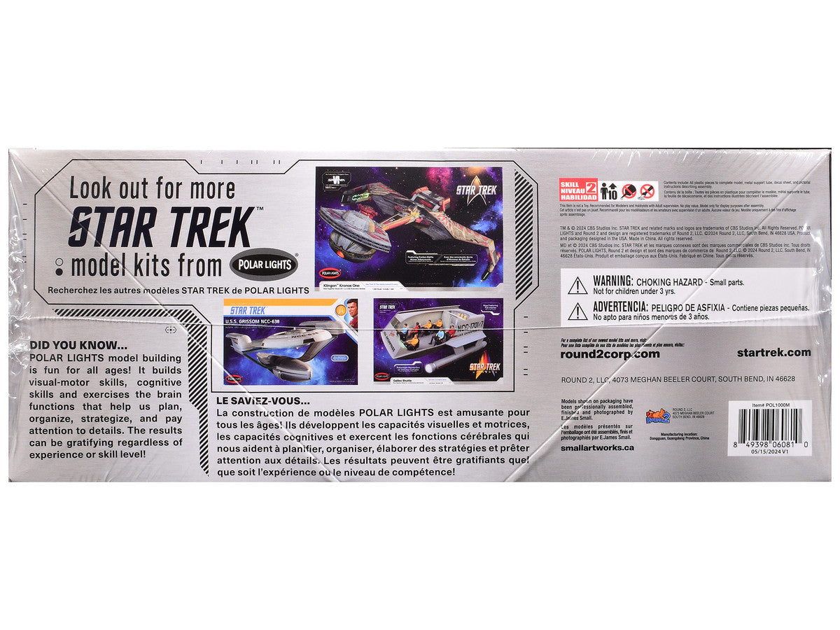 Skill 2 Model Kit U.S.S. Enterprise NCC-1701 Spaceship "Star Trek" (1966) TV Series 1/1000 Scale Model by Polar Lights-2