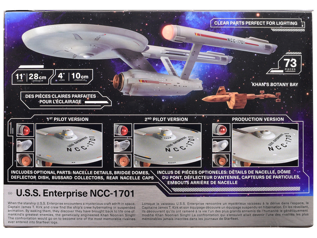 Skill 2 Model Kit U.S.S. Enterprise NCC-1701 Spaceship "Star Trek" (1966) TV Series 1/1000 Scale Model by Polar Lights-3
