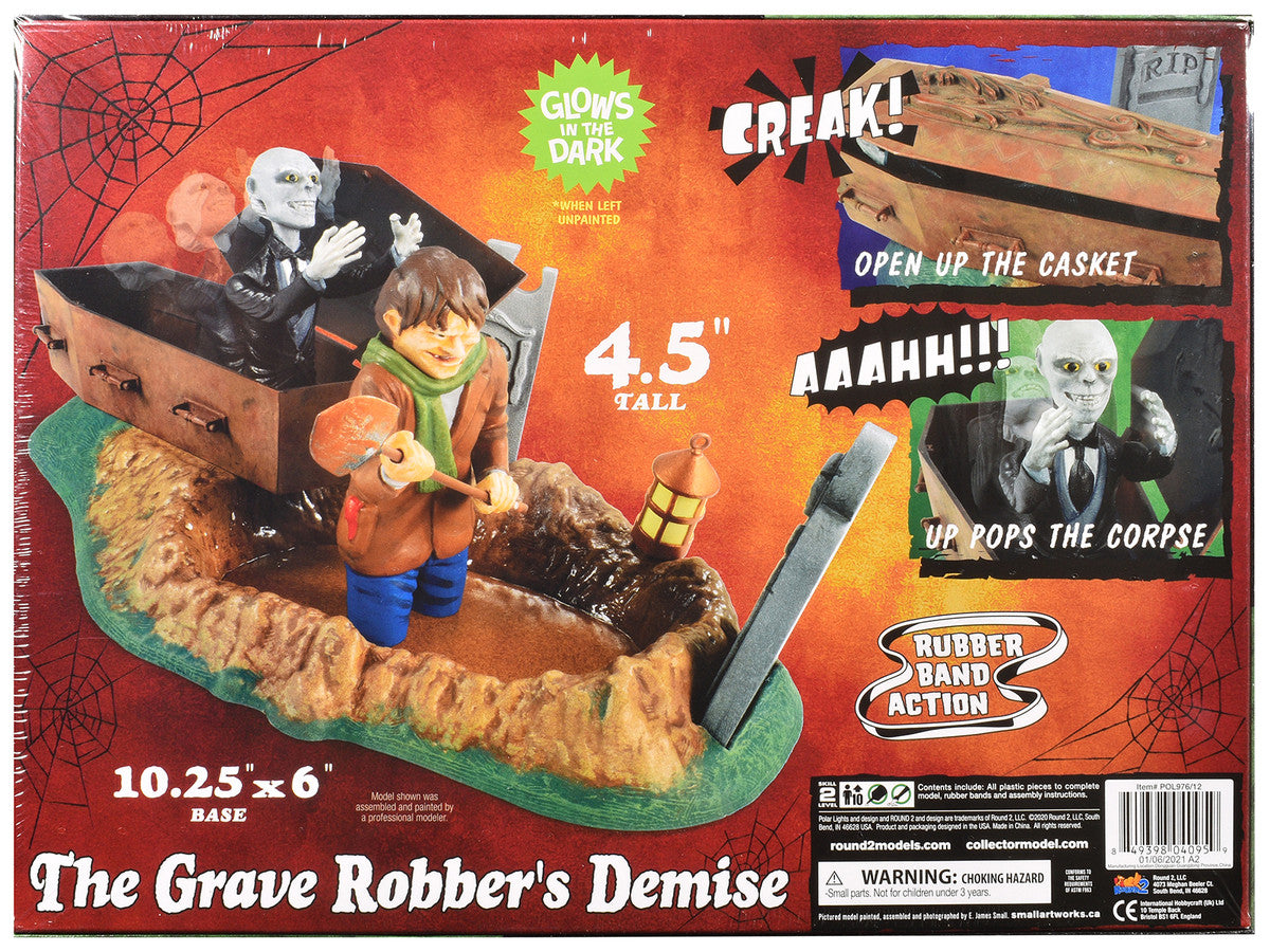 Skill 2 Model Kit Haunted Manor "The Grave Robber's Demise" Diorama Set 1/12 Scale Model by Polar Lights-1