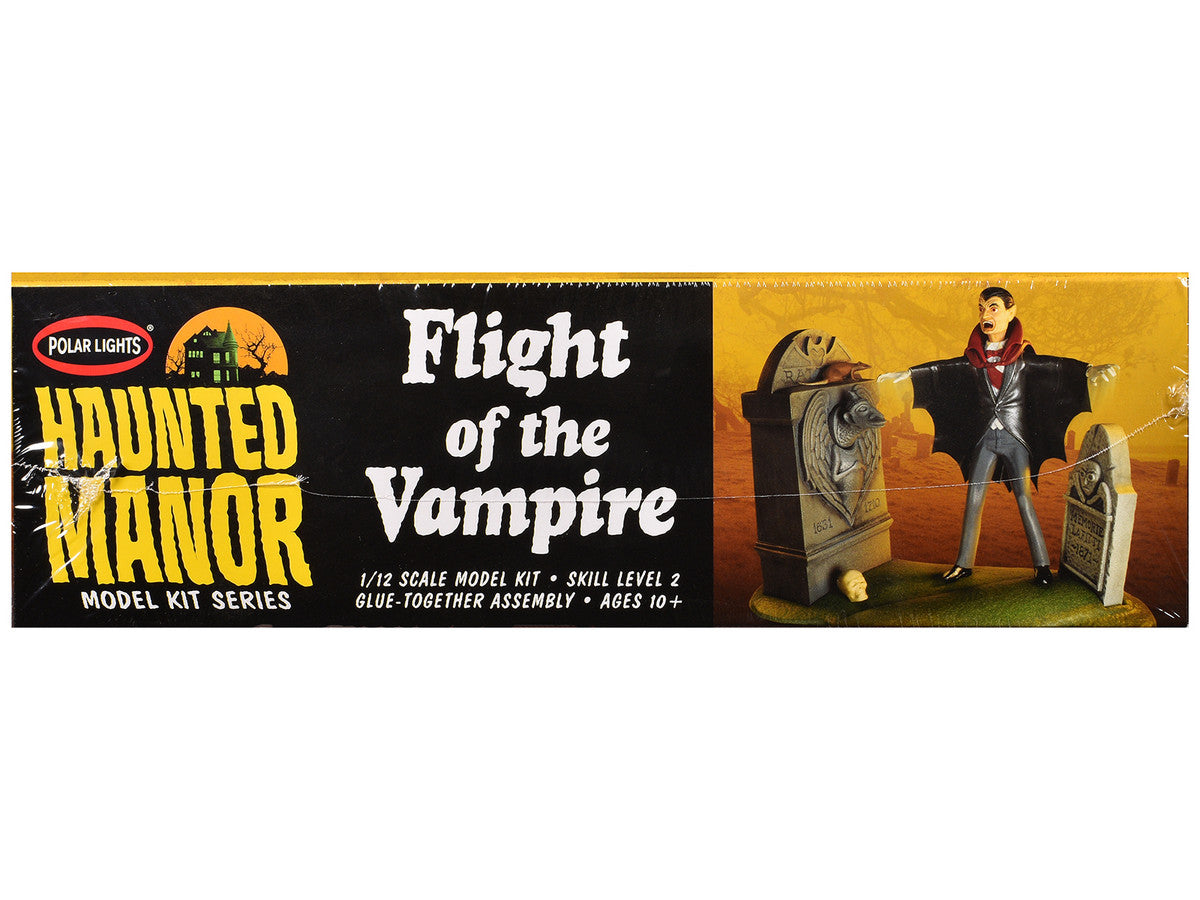 Skill 2 Model Kit Haunted Manor "Flight of the Vampire" Diorama Set 1/12 Scale Model by Polar Lights-0