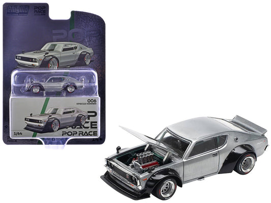 Skyline KPGC110 "Kenmeri" RHD (Right Hand Drive) Raw Metal "Enigma Exclusive Edition" 1/64 Diecast Model Car by Pop Race-0