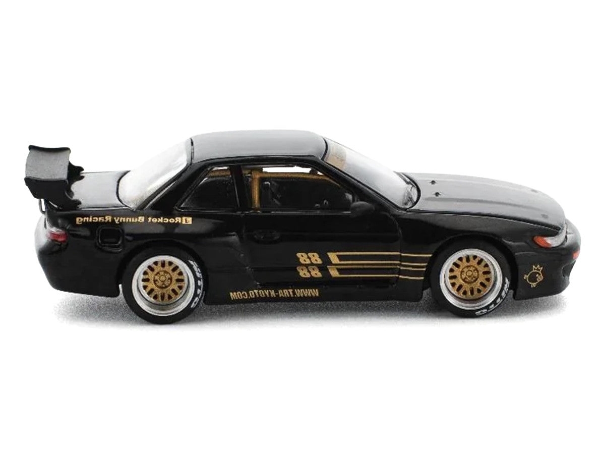 Pandem S13 RHD (Right Hand Drive) Black with Gold Accents 1/64 Diecast Model Car by Pop Race-0