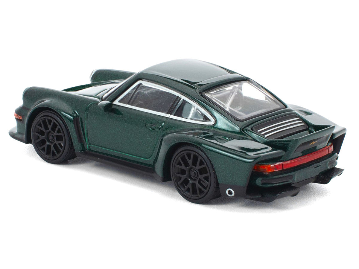 Singer DLS Turbo Green Metallic 1/64 Diecast Model Car by Pop Race-1