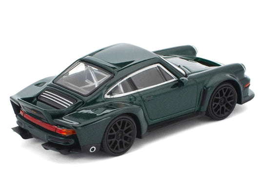 Singer DLS Turbo Green Metallic 1/64 Diecast Model Car by Pop Race-0
