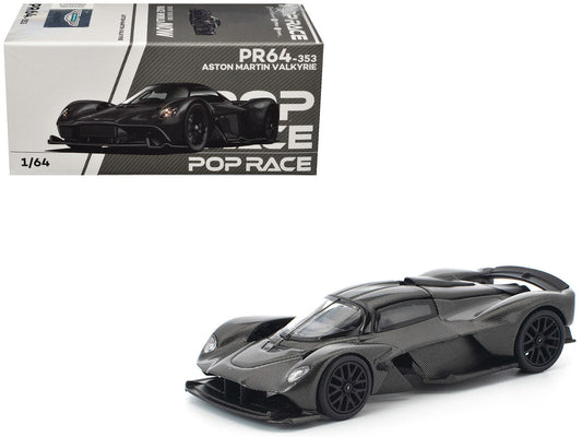 Aston Martin Valkyrie Carbon Fiber 1/64 Diecast Model Car by Pop Race-0