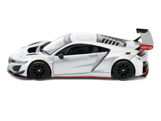 Honda NSX GT3 EVO22 Silver Metallic "Brazilian Event Exclusive" 1/64 Diecast Model Car by Pop Race-0