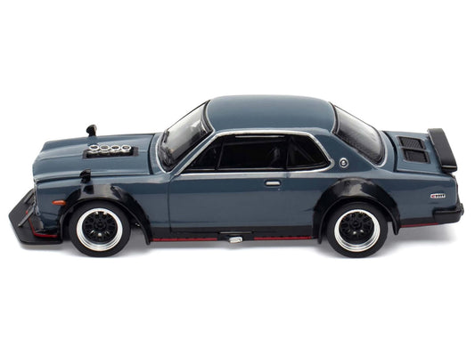 Skyline GT-R V8 Drift "Hakosuka" RHD (Right Hand Drive) Gray "Tokyo Auto Salon Hong Kong 2025" Special Edition 1/64 Diecast Model Car by Pop Race-0