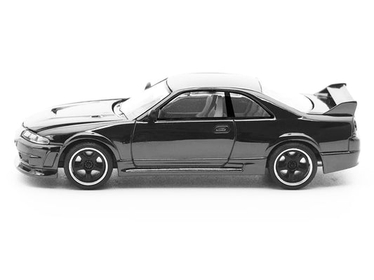 GTR R33 400R RHD (Right Hand Drive) Dark Chrome "The Dark Chrome Series" 1/64 Diecast Model Car by Pop Race-0
